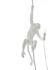MONKEY HANGLAMP MET TOUW / WIT