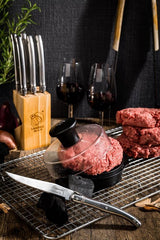 PREMIUM LINE STEAKMES ZILVER - SET VAN 6 MESSEN