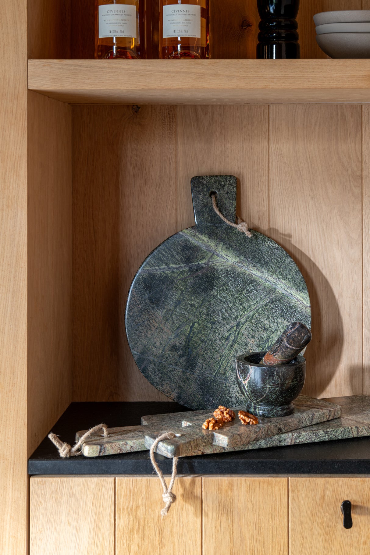 GROEN MARMEREN SERVEERPLANK