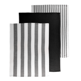 SET/3 KEUKENHANDDOEK MARRA - ZWART