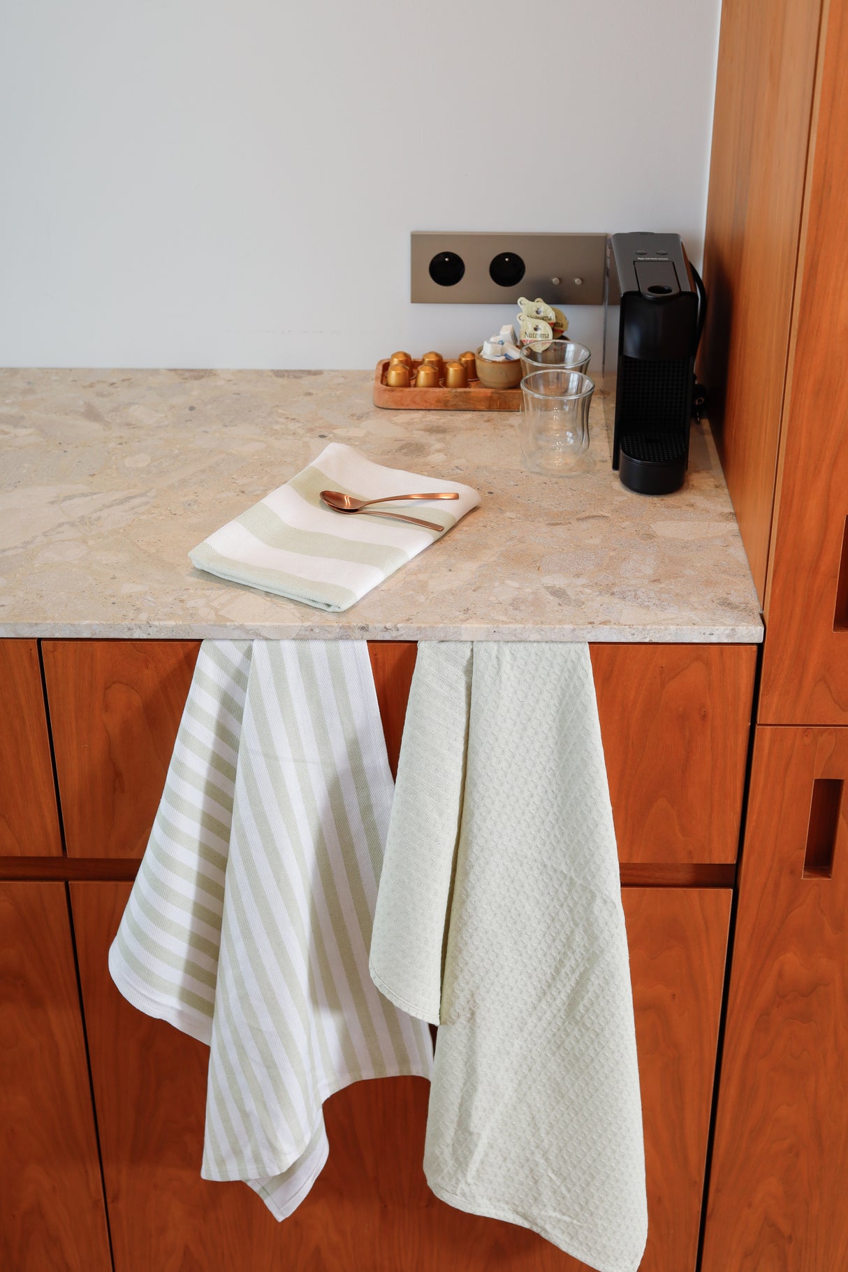 SET/3 KEUKENHANDDOEK MARRA - SEA GREEN