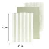 SET/3 KEUKENHANDDOEK MARRA - SEA GREEN