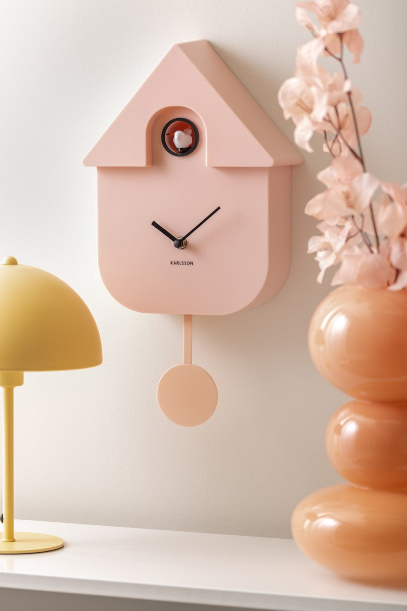 CUCKOO WANDKLOK - SOFT PINK