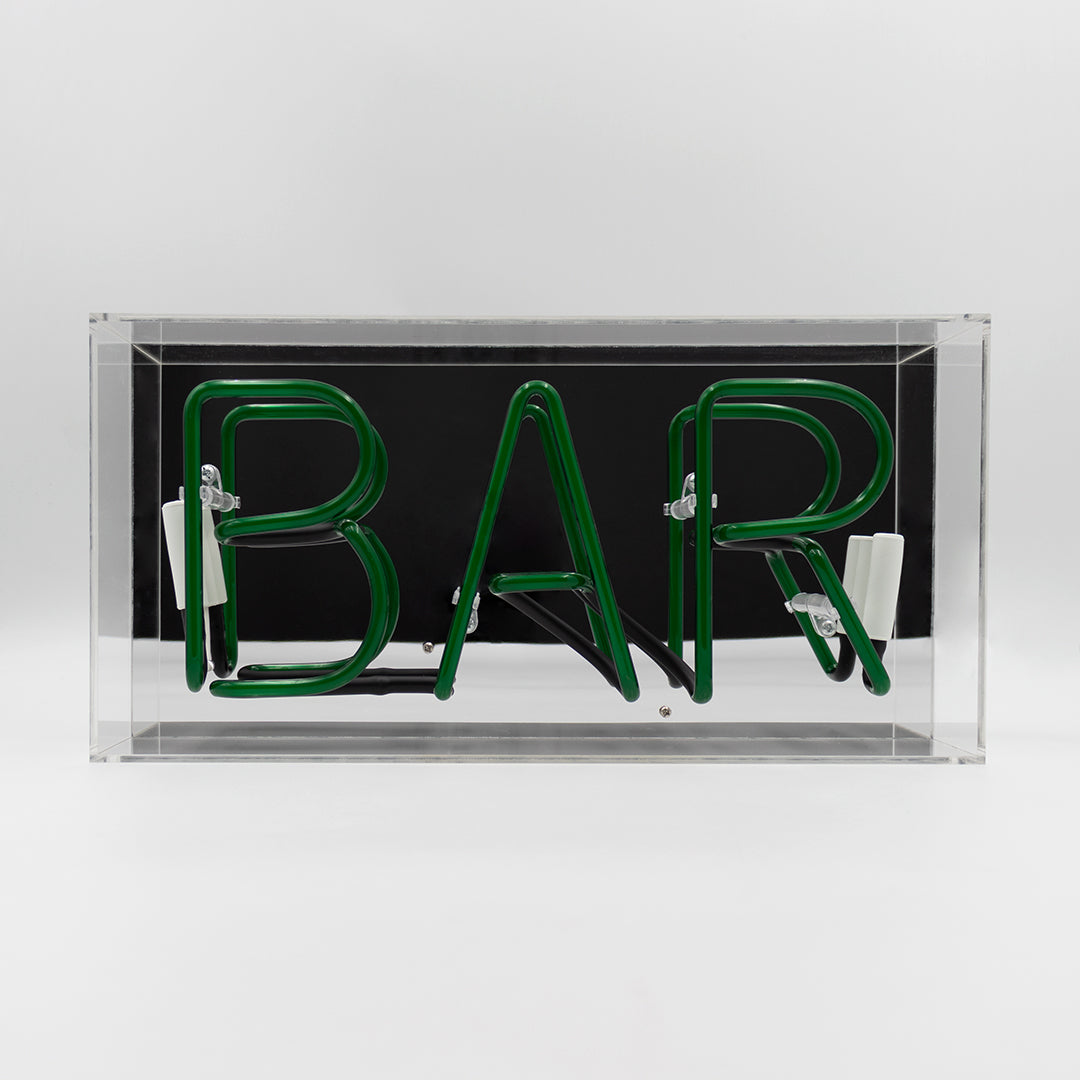 NEON SIGN "BAR" - GREEN