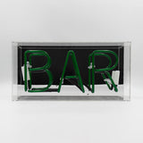 NEON SIGN "BAR" - GREEN