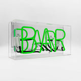 NEON SIGN "BAR" - GREEN