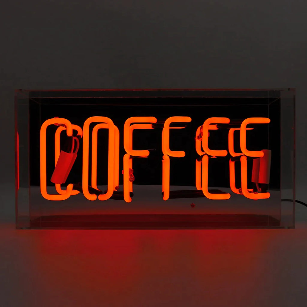 NEON BOX SIGN "COFFEE"