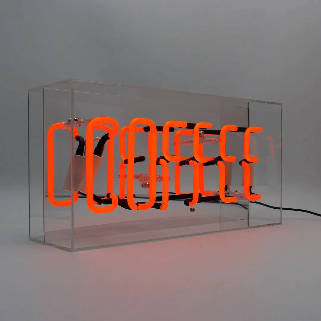 NEON BOX SIGN "COFFEE"