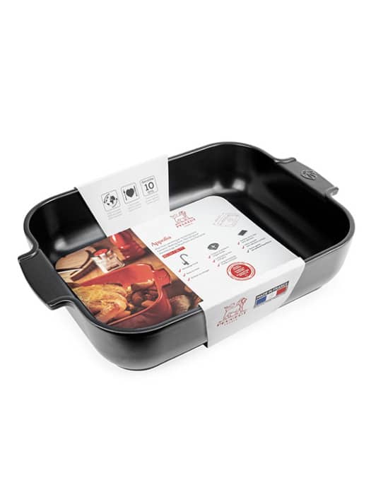 APPOLIA RECHTHOEKIGE OVENSCHAAL - ZWART