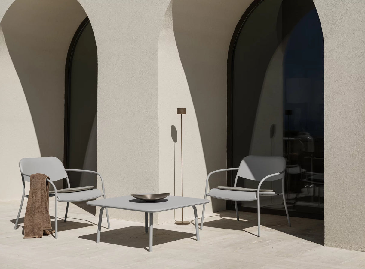 LOUNGE TABLE - SILK GREY 80x80 CM