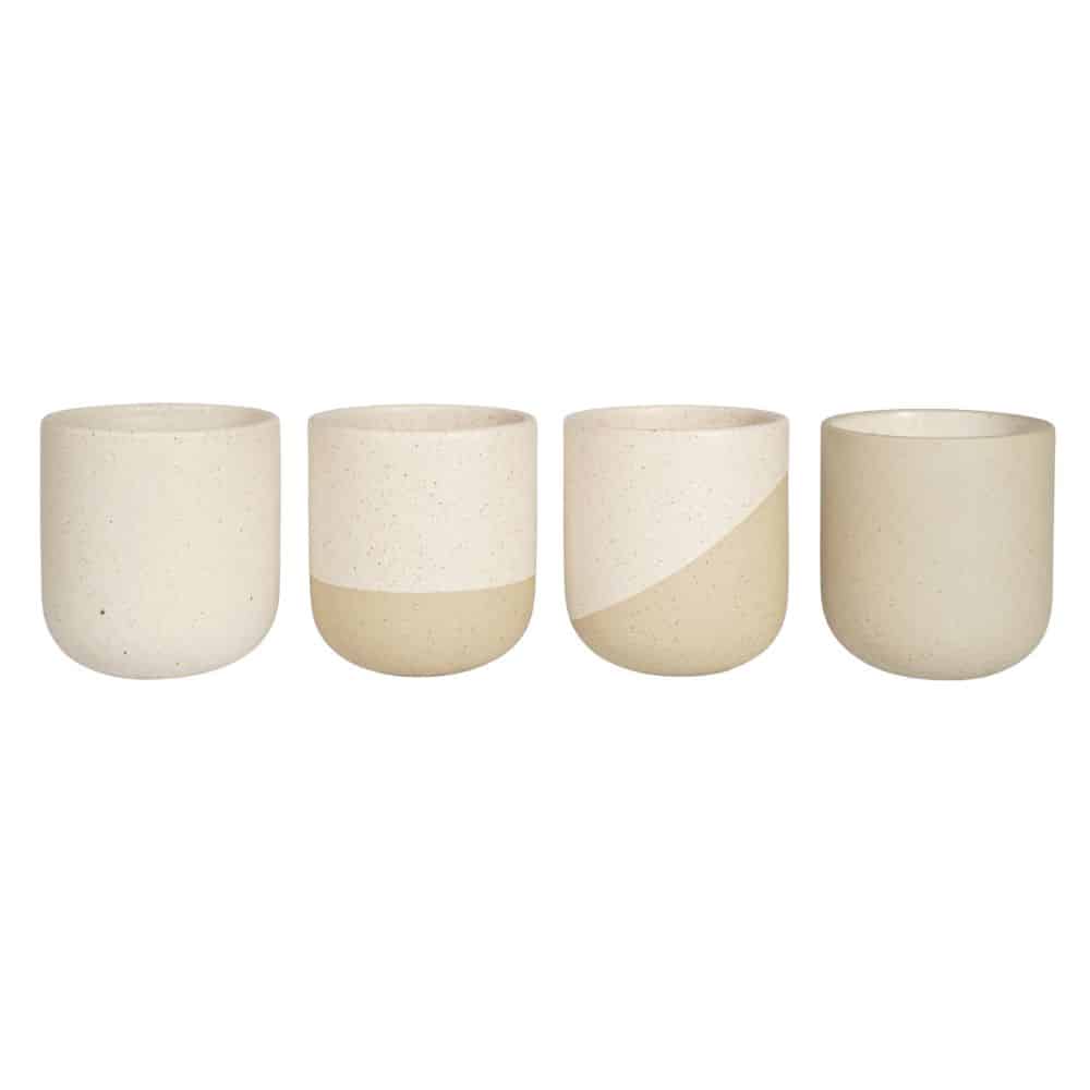 SET ReClay LATTE mugs - WHITE