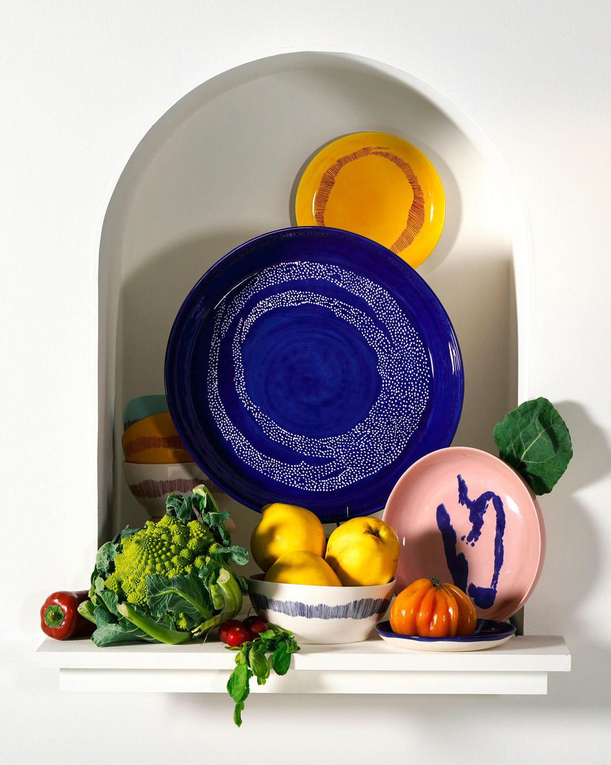 OTTOLENGHI SERVEERSCHAAL WIT/BLAUW - MEDIUM