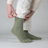 VROUWENSOKKEN - ANGORA ALMOND GREEN