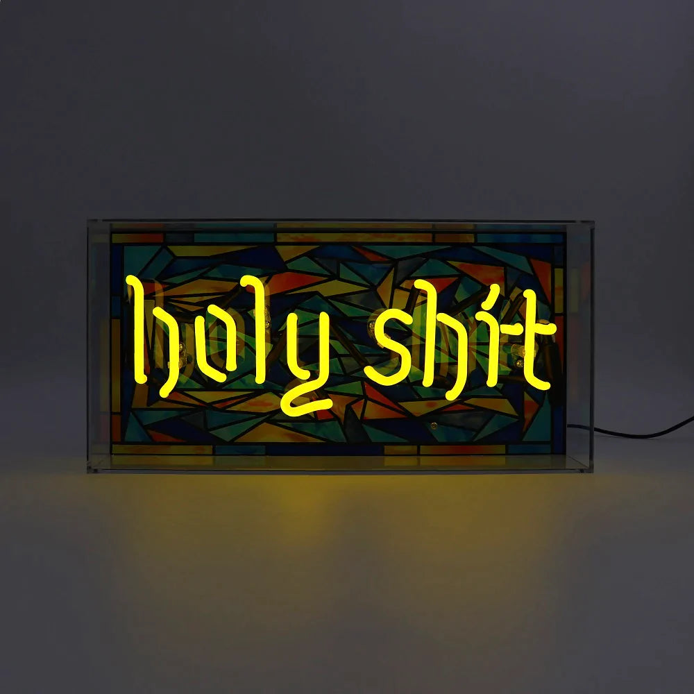 NEON SIGN "HOLY SHIT"