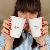 BEKERS MINE & YOURS +  GRATIS LEPEL