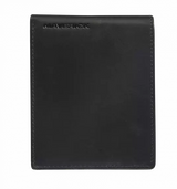 ZWART LEDEREN PORTEFEUIILLE MET 2 BILJETVAKKEN