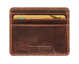 BRUIN LEDEREN MAGIC PORTEFEUILLE MET KAARTHOUDER