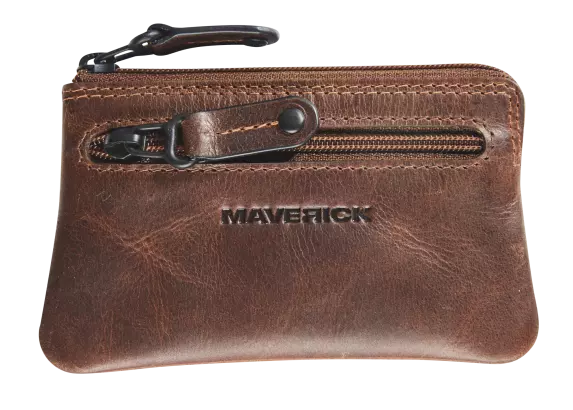 BRUIN LEDEREN GELDBEUGEL