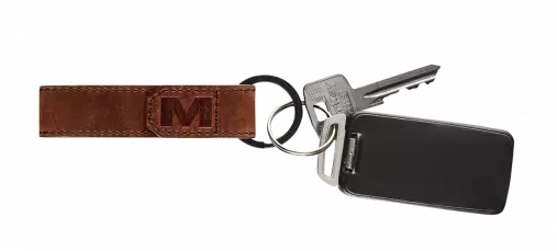 BRUIN LEDEREN SLEUTELHANGER