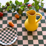 RONDE PLATEAU CHECKER - OLIVE