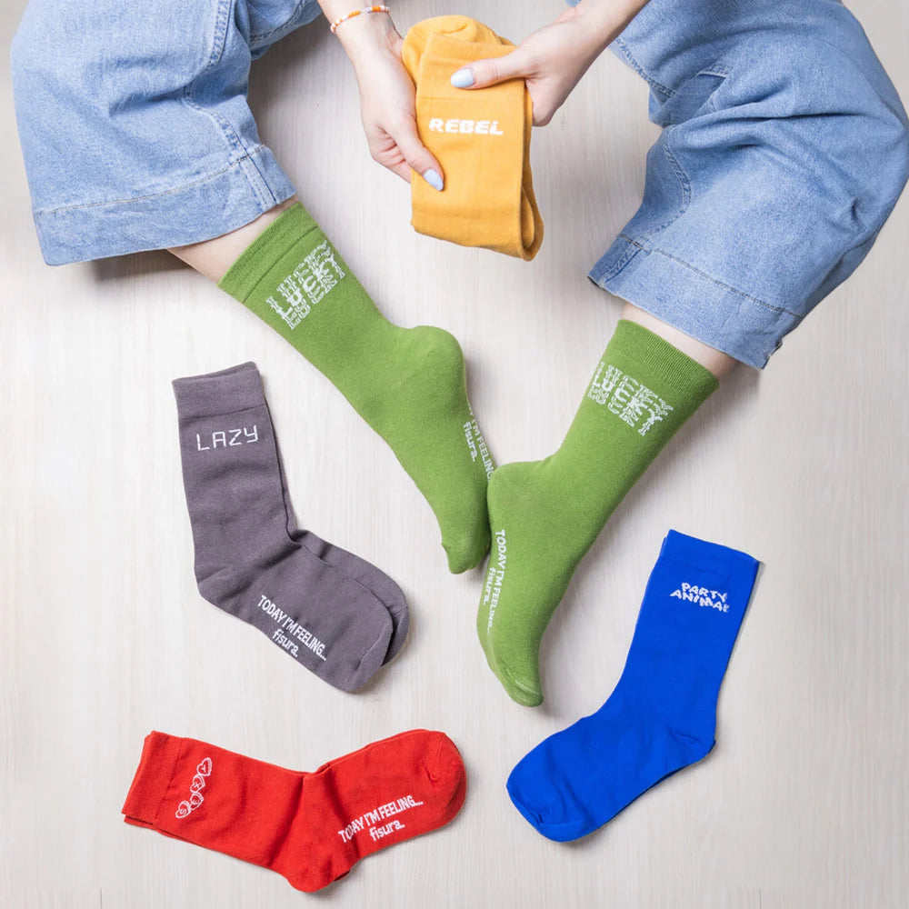 SET VAN 5 SOKKEN  "HOW DO YOU FEEL TODAY"