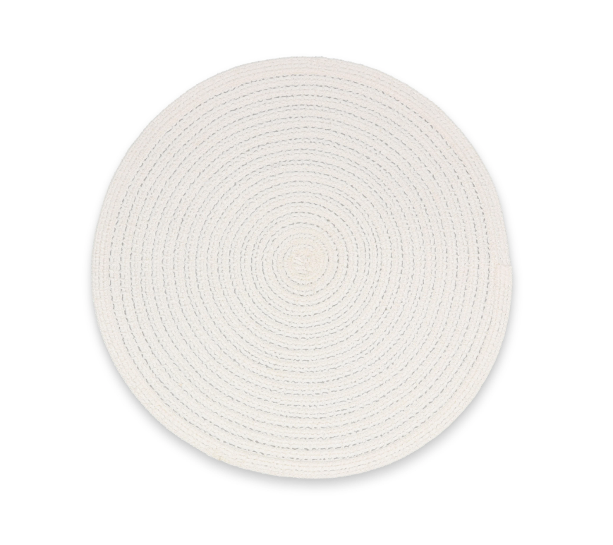 PLACEMAT NALA - ROUND WHITE
