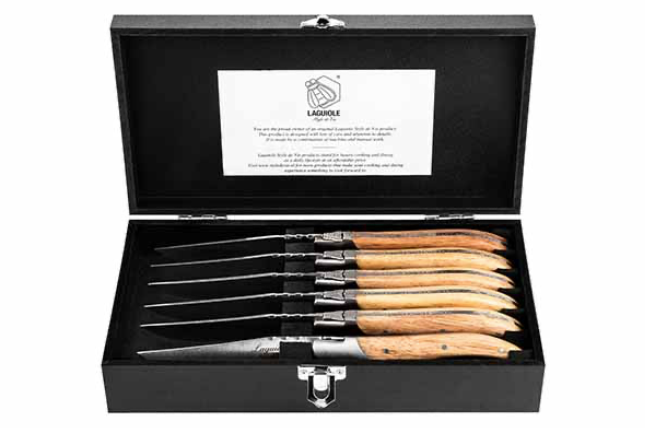LUXURY LINE - SET VAN 6 STEAKMESSEN - STONEWASH