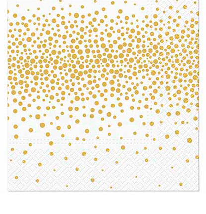 PAPIEREN SERVETTEN - CONFETTI GOUD