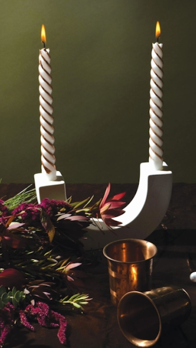 SET VAN 2 TWISTED CANDLES