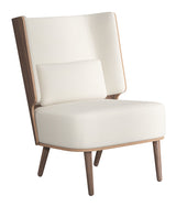 SERENA LOUNGE CHAIR - DARK OAK/WHITE BOUCLE