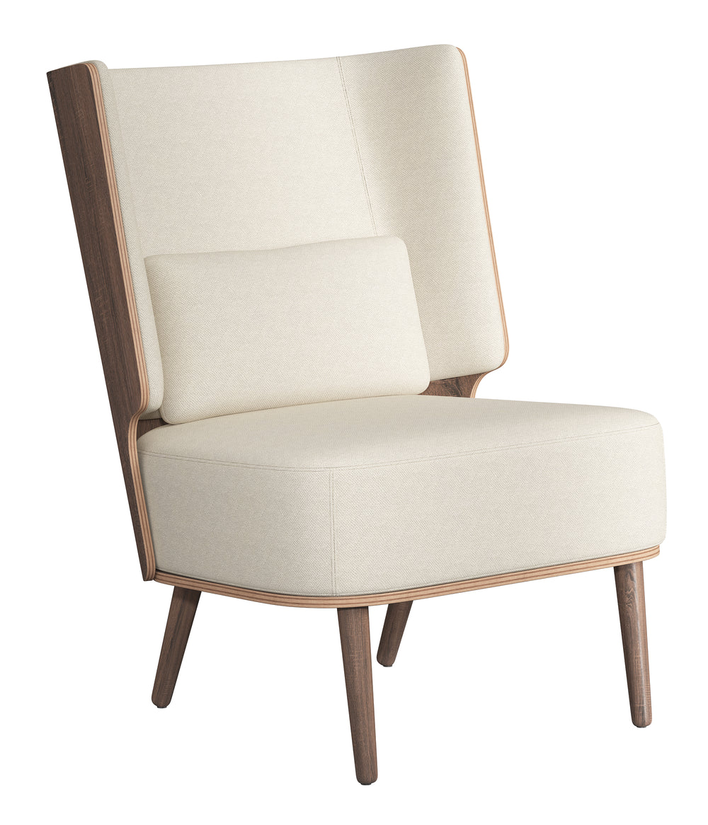 SERENA LOUNGE CHAIR - DARK OAK/SWEET VANILLA
