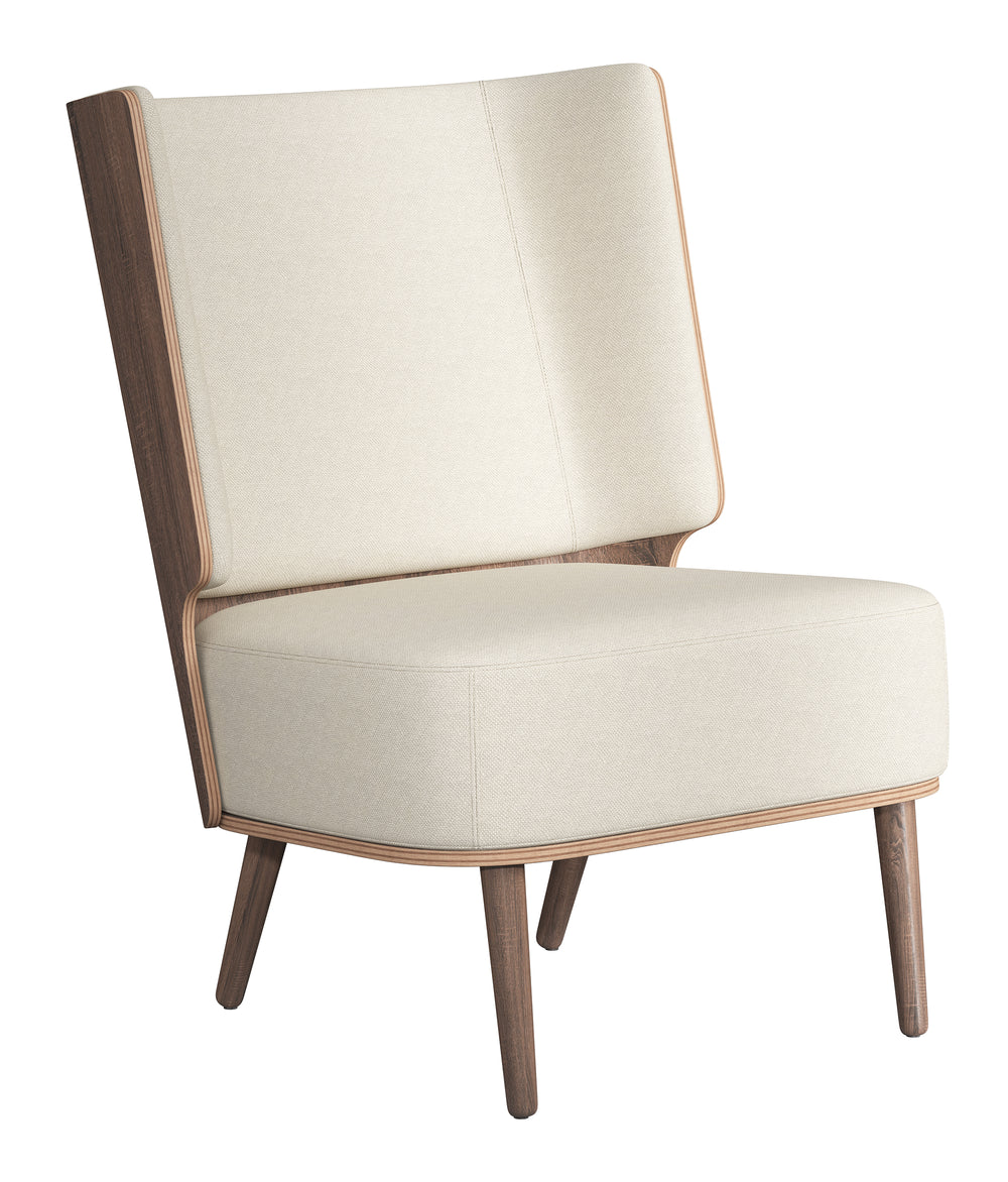 SERENA LOUNGE CHAIR - DARK OAK/SWEET VANILLA