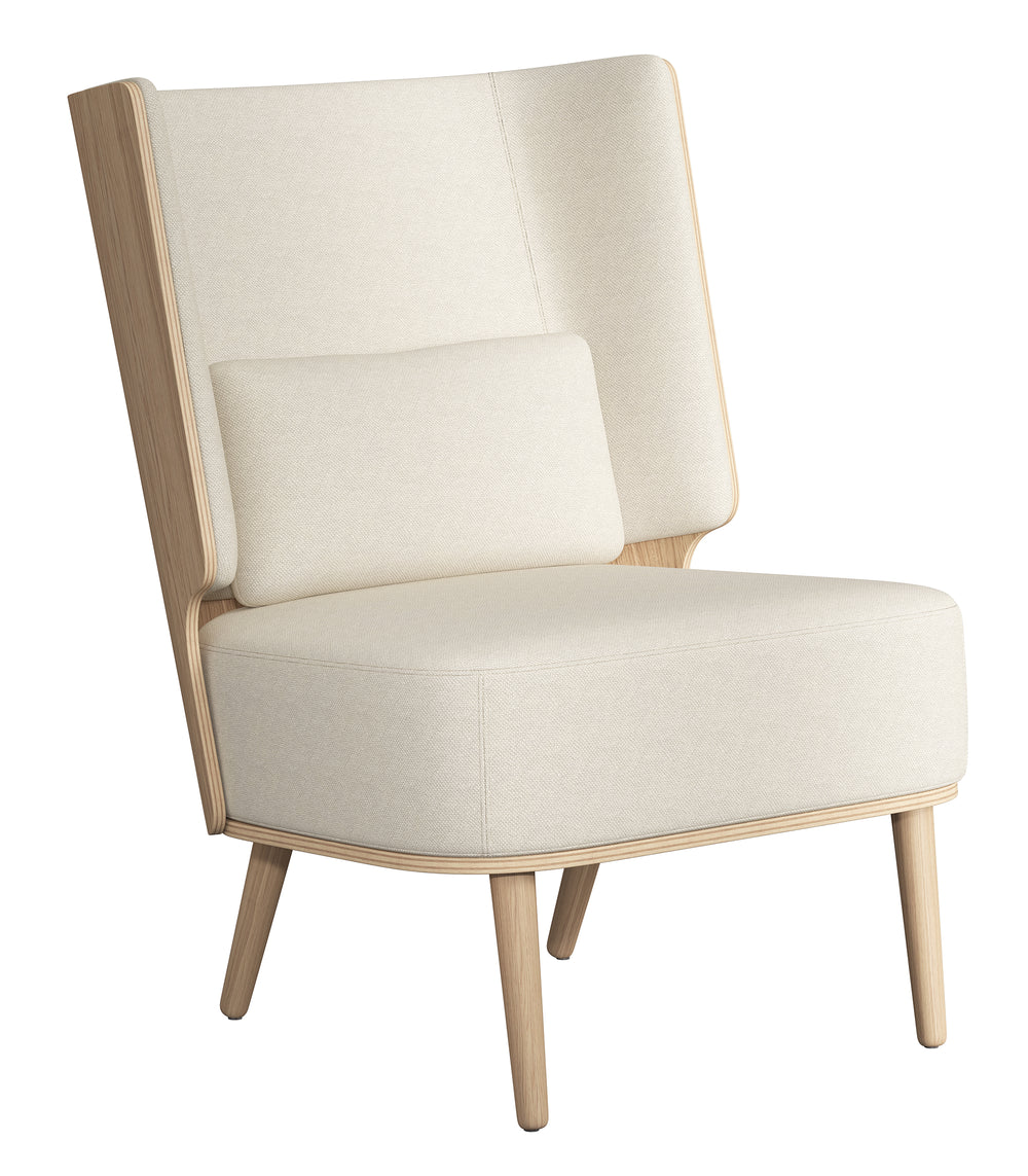 SERENA LOUNGE CHAIR - NATURAL OAK/SWEET VANILLA