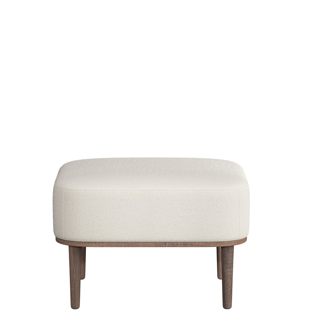 SERENA OTTOMAN - WHITE BOUCLE