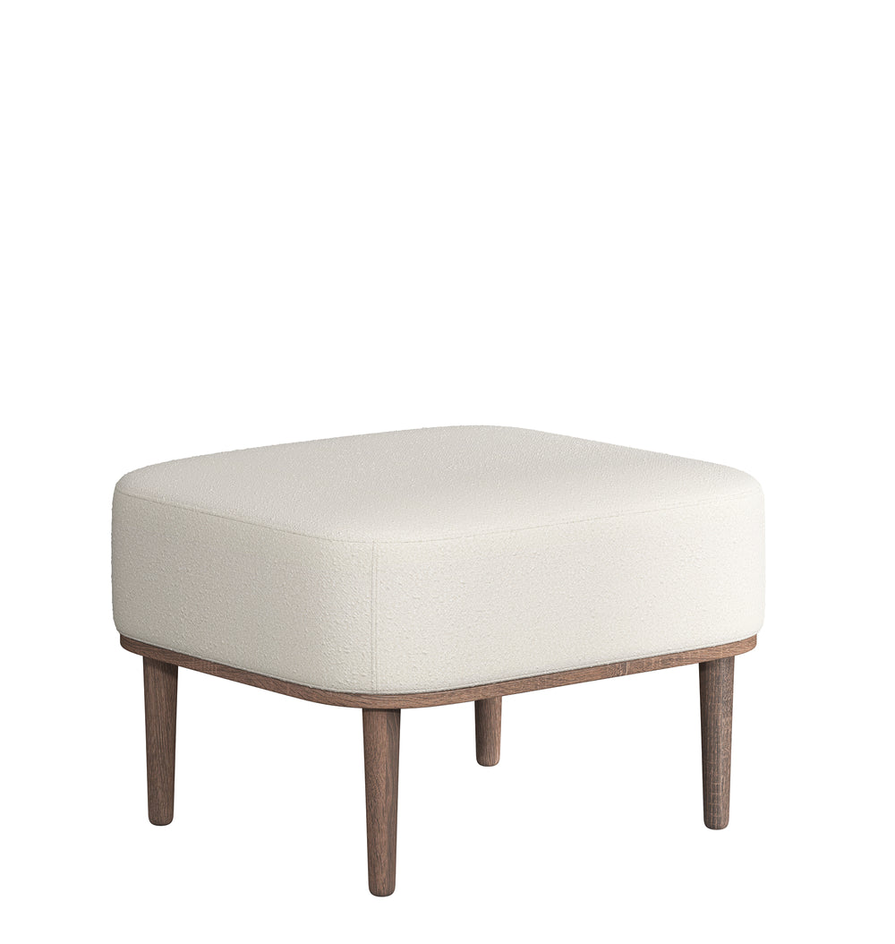 SERENA OTTOMAN - WHITE BOUCLE