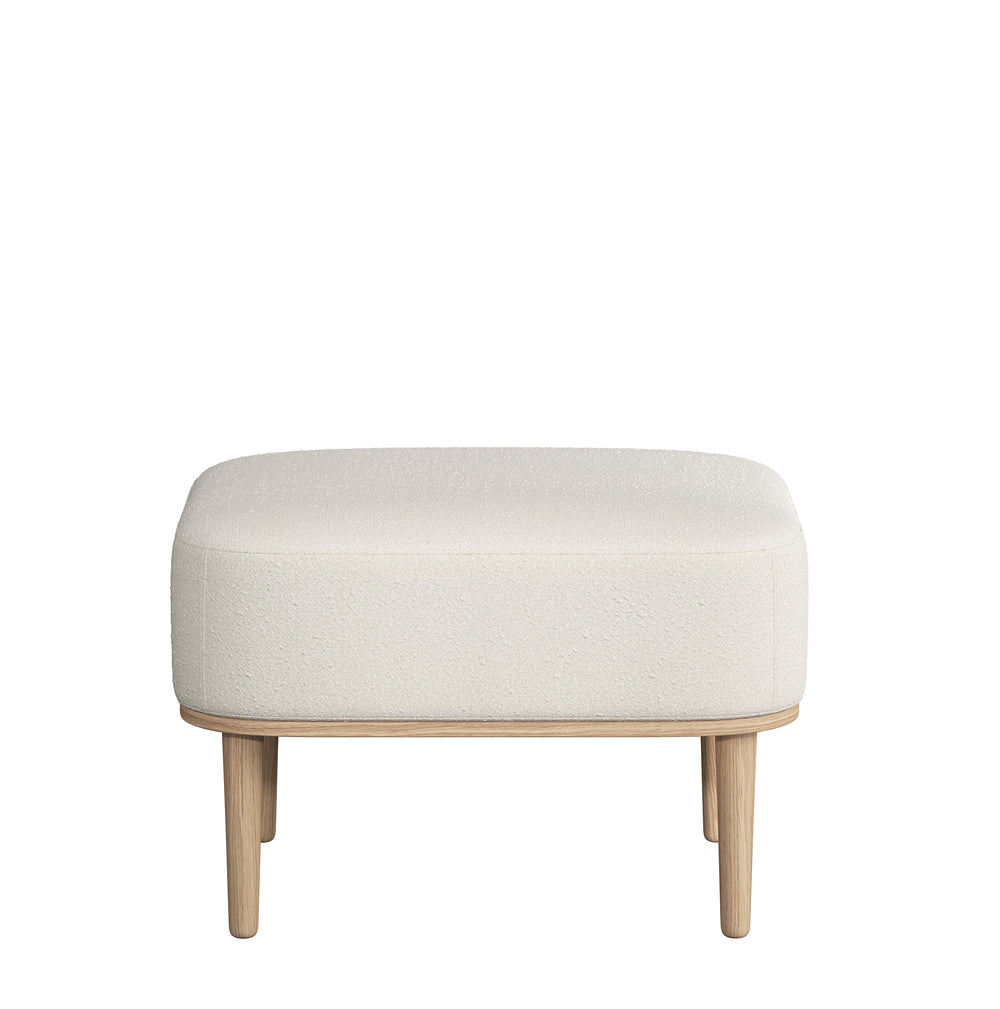 SERENA OTTOMAN - WHITE BOUCLE