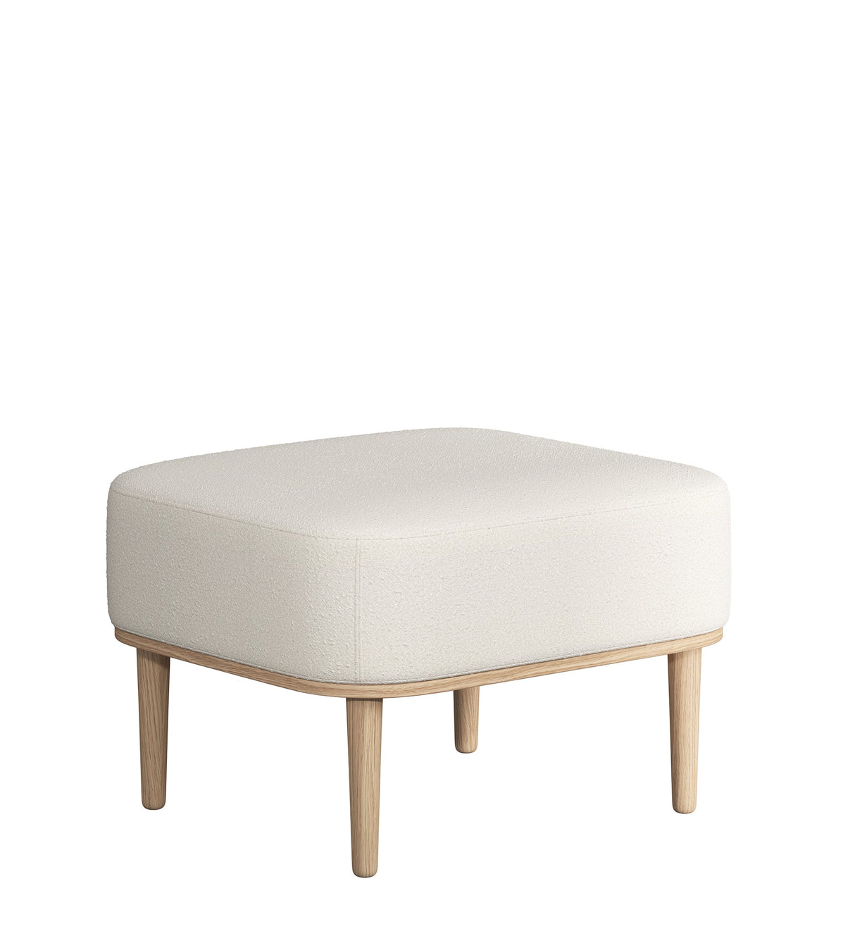 SERENA OTTOMAN - WHITE BOUCLE