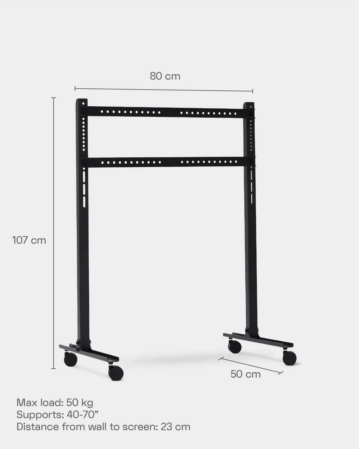 TV STAND STRAIGHT ROLLIN' - CHARCOAL