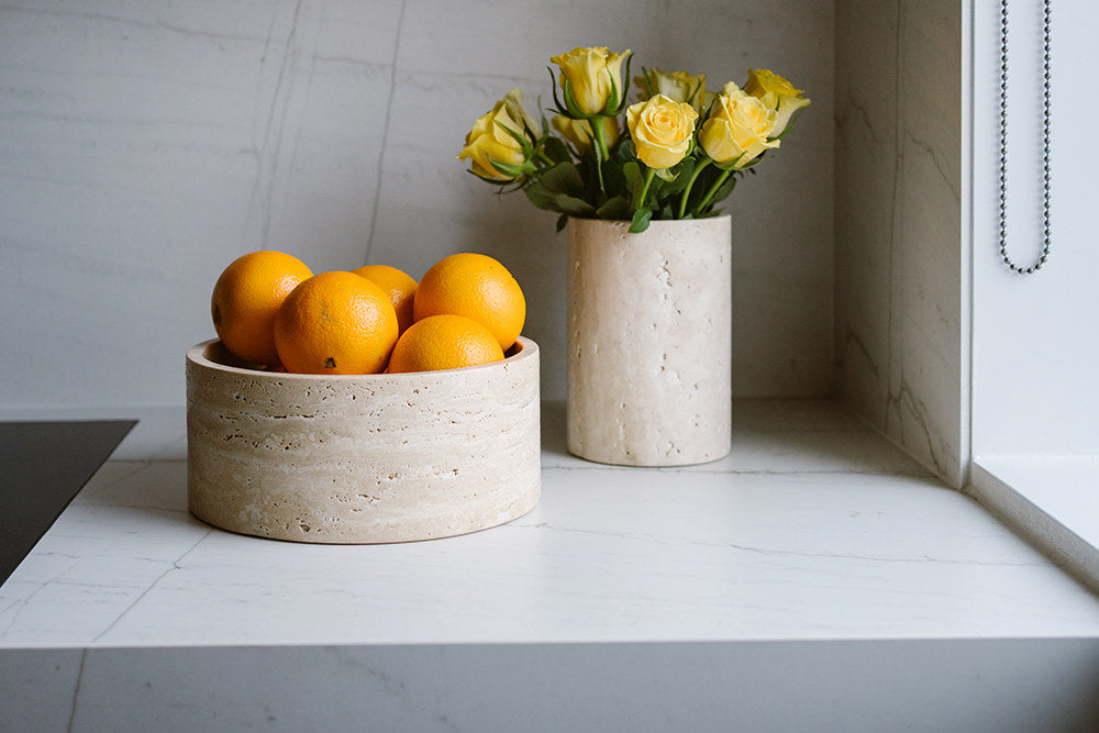 TRAVERTINE FRUITSCHAAL