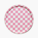 RONDE PLATEAU CHECKER - RASBERRY / CREAM