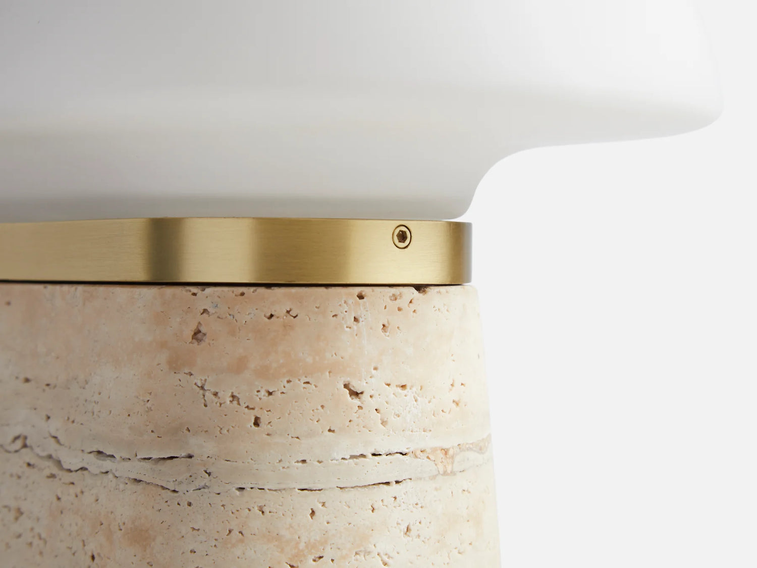 NOVA TABLE LAMP - IVORY TRAVERTINE
