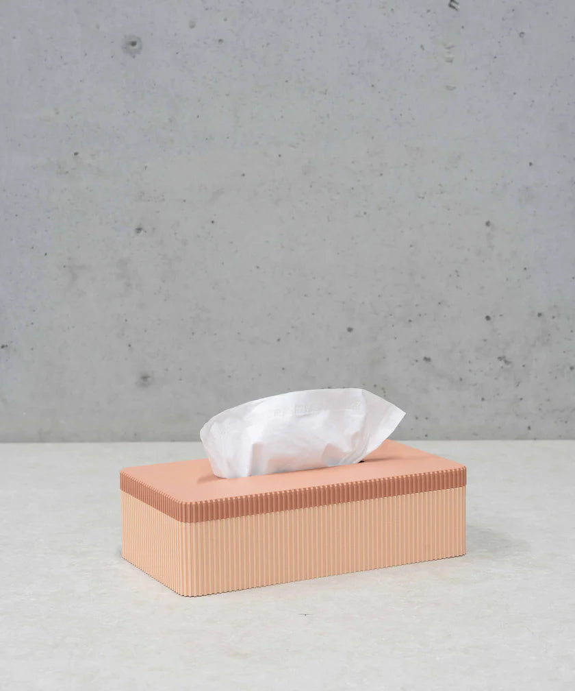 MILLIE TISSUE BOX - SANDY BLUSH