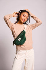 OLIVIA BUM BAG - VELOURS GROEN