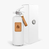 BRANDBLUSSER - WIT/LICHTBRUIN LEDER