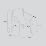 PANORAMA OUTDOOR STOEL MET ARMLEUNING