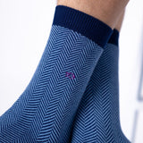 SOKKEN HERRINGBONE - SEA MIST