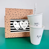 BEKERS MINE & YOURS +  GRATIS LEPEL