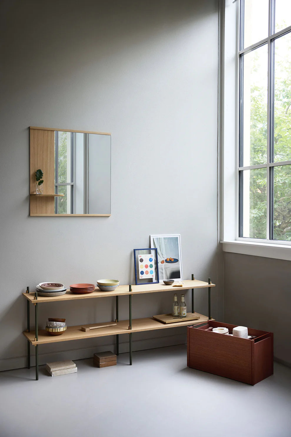MIRROR WITH A SHELF
