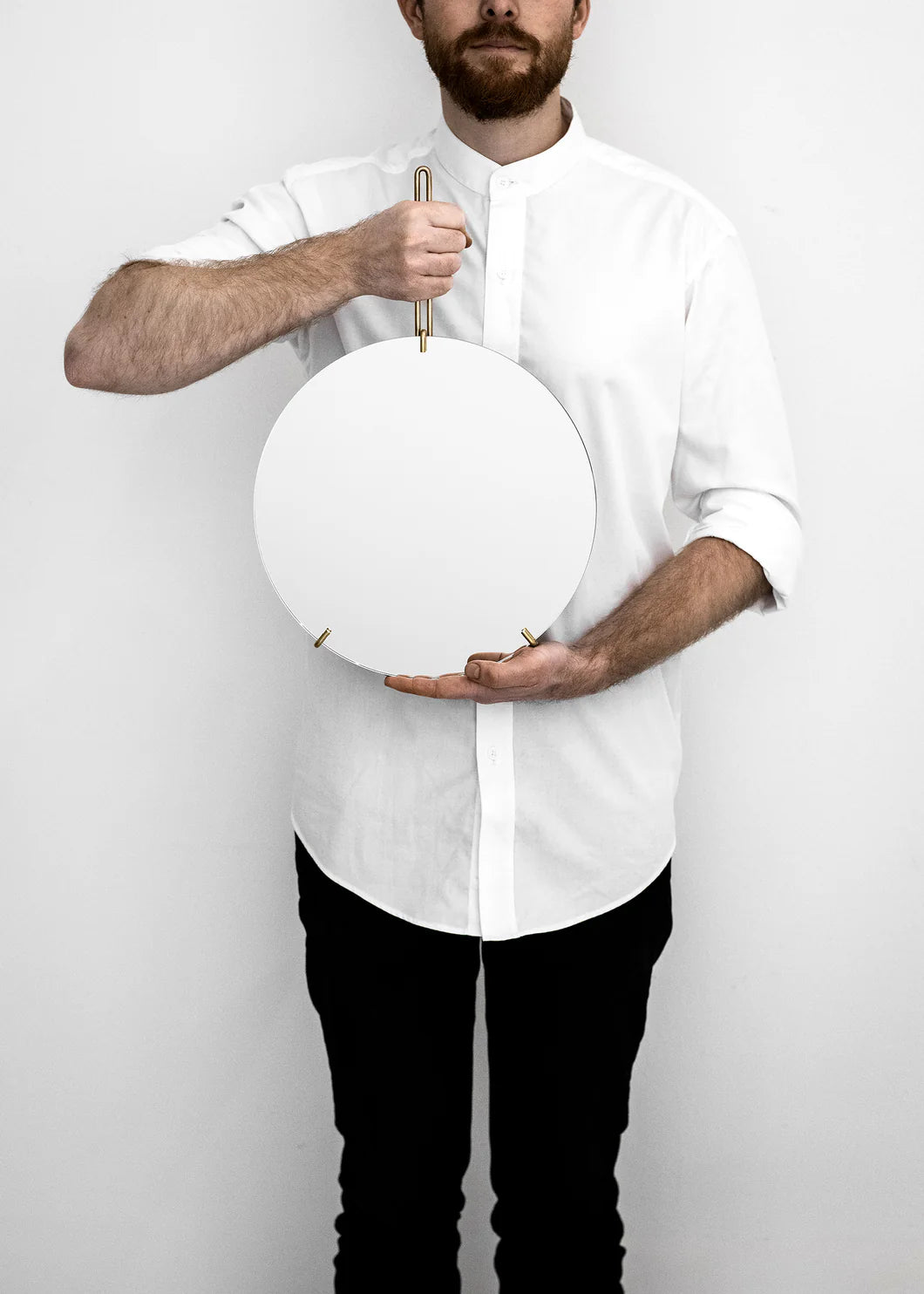 WALL MIRROR - BRASS - 30 CM