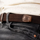 GEVLOCHTEN RIEM - LEAF BROWN